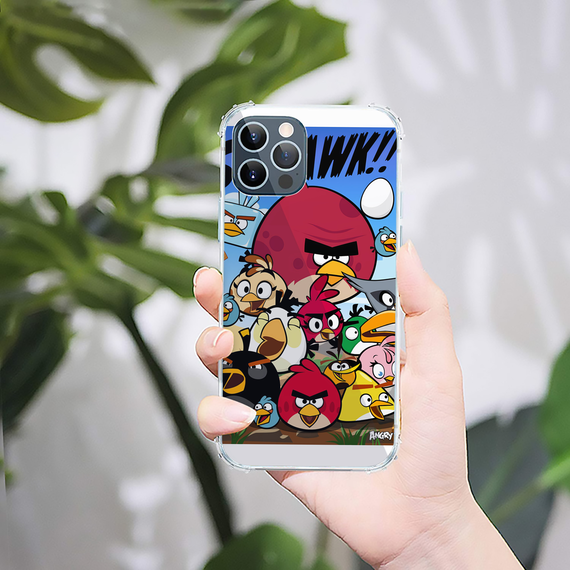 （画像用） Angry Birds アングリーバード 【iPhone 12シリーズ対応】透明スマホケース（クリアソフトケース）